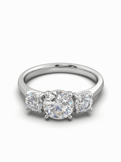 1.64 CTW Three Stone Lab Grown Ring – Size N